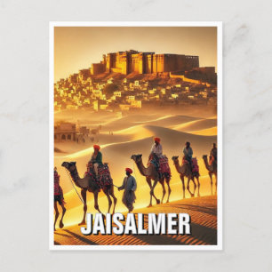 Rajasthan Thar Desert Jaisalmer India Travel Vykort