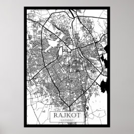 Rajkot Gujarat Stadskarta Poster