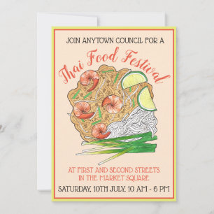 Rajpad thai Noodles Food Festival Restaurant Inbjudningar