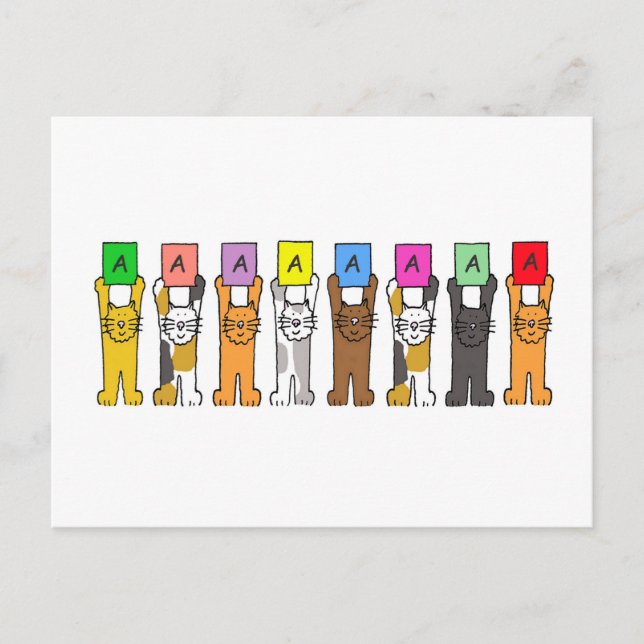 Rak A:s examen lyckades Vykort (Framsida)