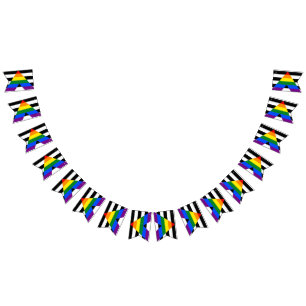 Rak Ally Flagga Bunting Banner LGBT Party