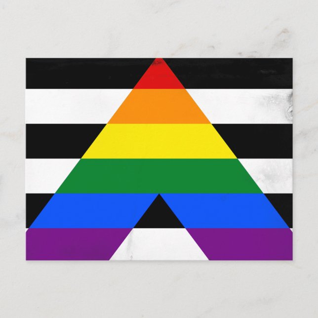 Rak Ally-Flagga Helg Vykort (Framsida)