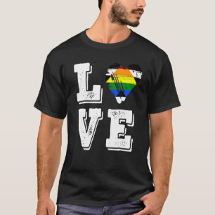 Rak Ally Pride Flagga Kärlek Rak Ally Flagga T Shirt