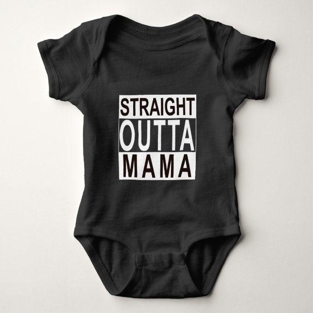 Rak Bodysuit för Outta mammababy Tee (Framsida)