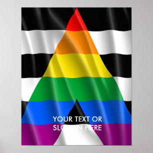 RAK BUNDSFÖRVANTFLAGGA POSTER