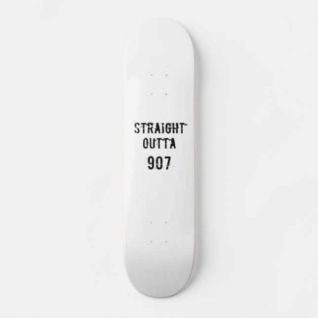 Rak dist 907 Skateboard Deck - svart text (Framsida)