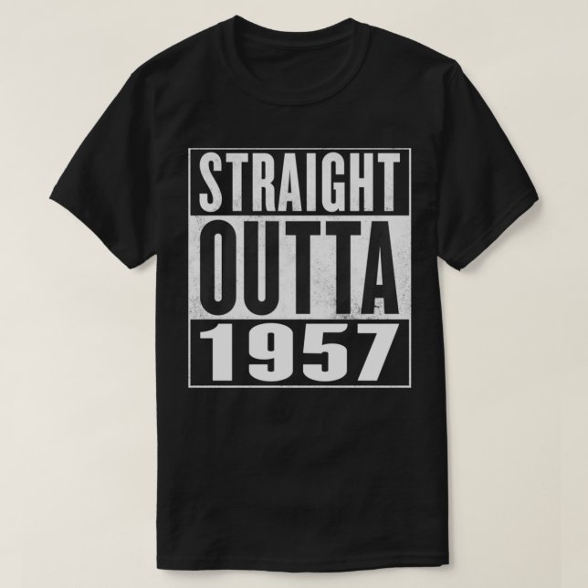 Rak födelsedagspresent 1957 t shirt (Design framsida)