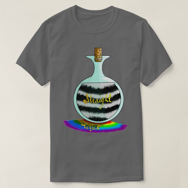 Rak  för pridets alternativ t shirt (Design framsida)