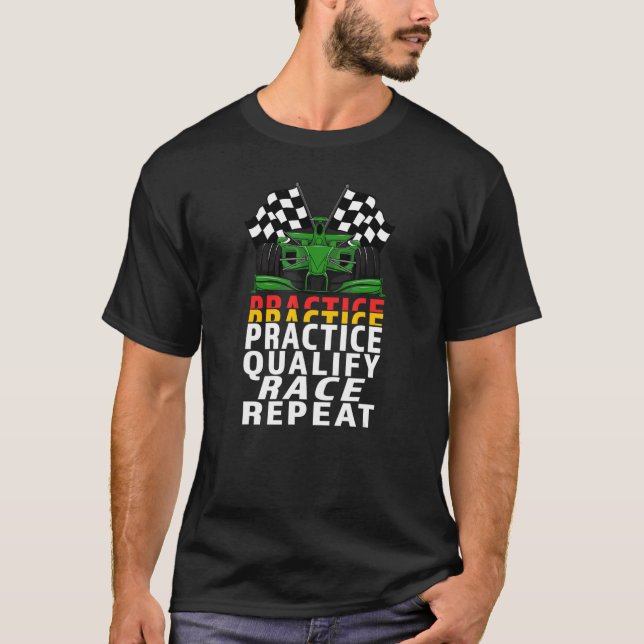 Rak för Tävla av öppen hjulformel T Shirt (Framsida)