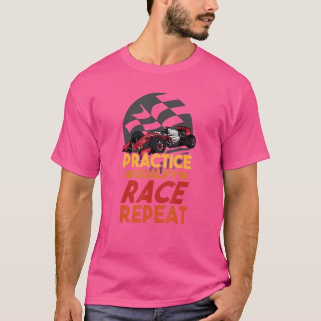 Rak för Tävla av öppen hjulformel T Shirt (Framsida)