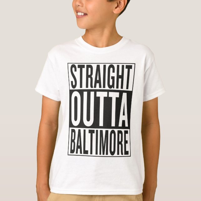 rak från Baltimore Tee Shirt (Framsida)