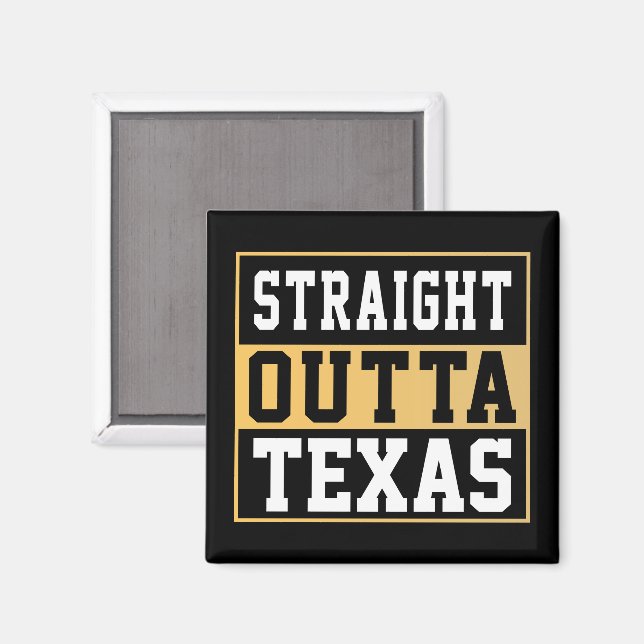 Rak från Texas Guld och White Magnet (Front/Back)