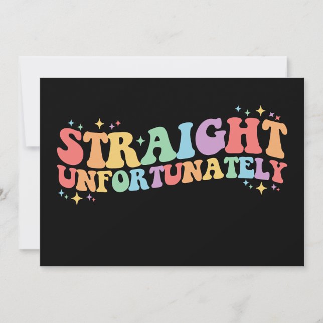Rak Groovy LGBTQ Gay-Lesbisk Inbjudningar (Framsida)