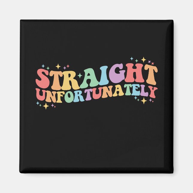 Rak Groovy LGBTQ Gay-Lesbisk Magnet (Framsidan)