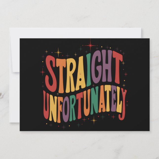 Rak Groovy LGBTQ Pride Gay Inbjudningar (Framsida)