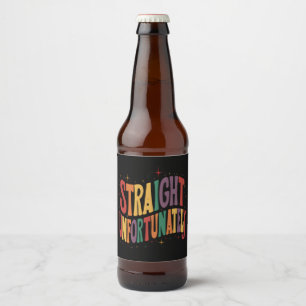 Rak Groovy LGBTQ Pride Gay Ölflaska Etikett