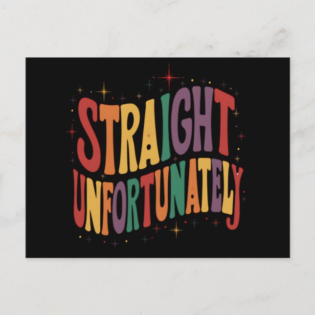 Rak Groovy LGBTQ Pride Gay Vykort (Framsida)
