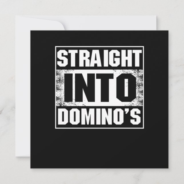 Rak i Dominoes Tiles Puzzler Game Gift Inbjudningar (Framsida)