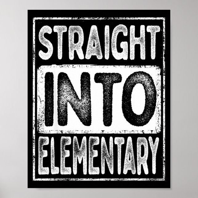 Rak in i elementär retro tillbaka till skolan poster (Framsidan)