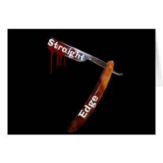 Rak kantraksträckarakkniv hälsningskort