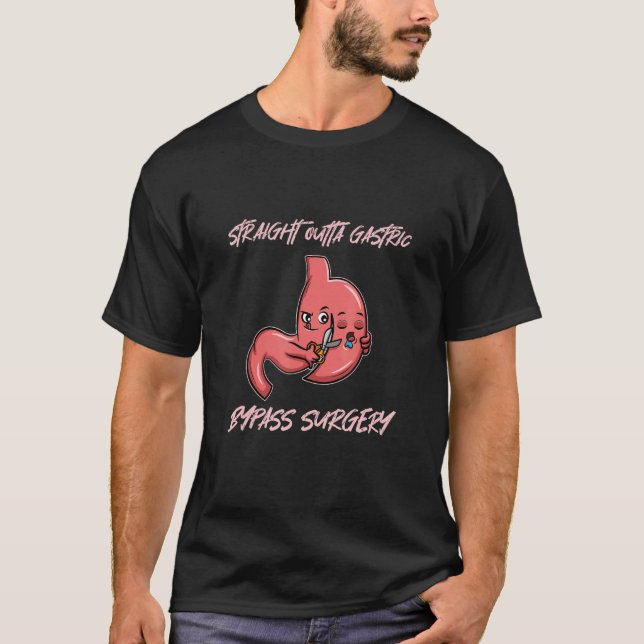 Rak kirurgi av Outta Gastric Bypass Surgery Recove T Shirt (Framsida)