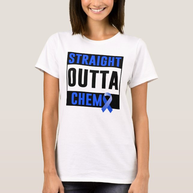 rak koloncancer ut ur kemo t shirt (Framsida)