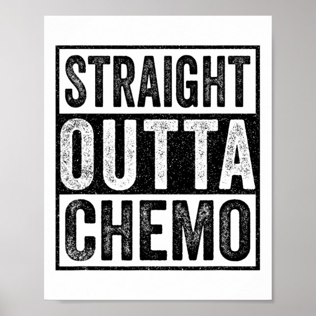 Rak medvetenhet om cancer hos Outta Chemo Funny By Poster (Framsidan)