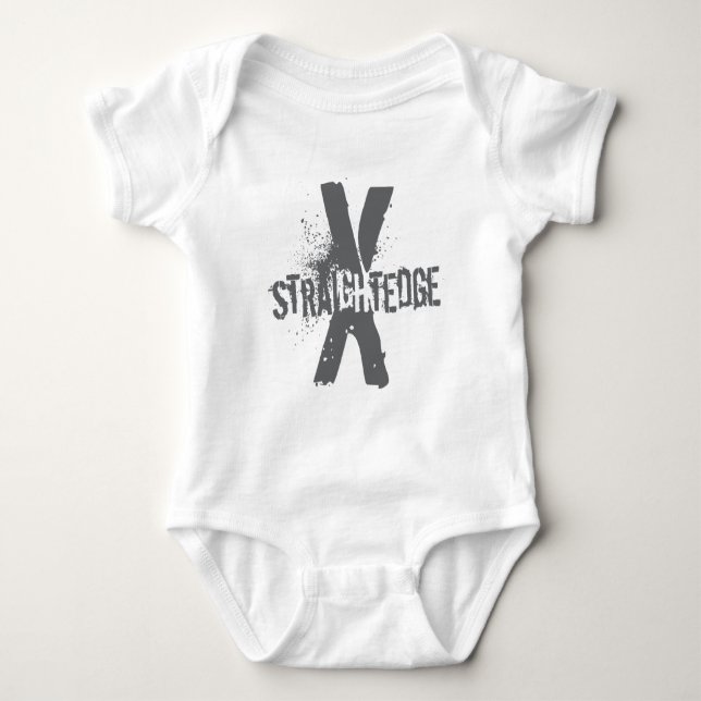 Rak mörka grå färg för kant X T-shirt (Framsida)