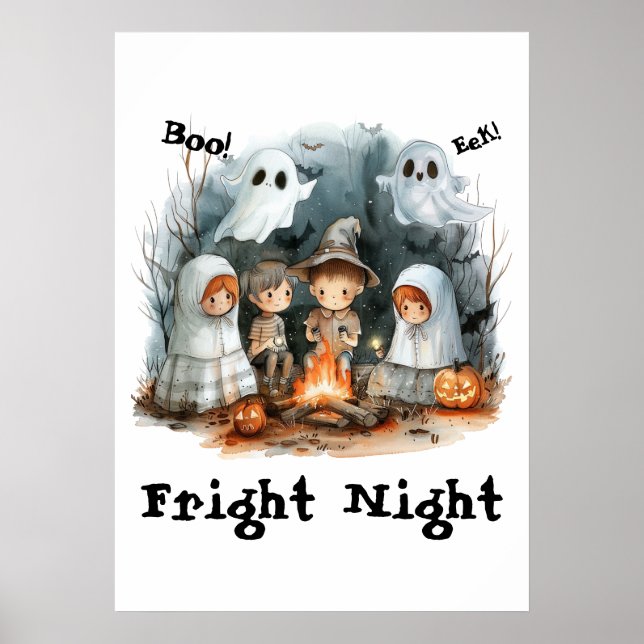 Rak nattglöd - kostymer, ljus och Campfire Poster (Framsidan)