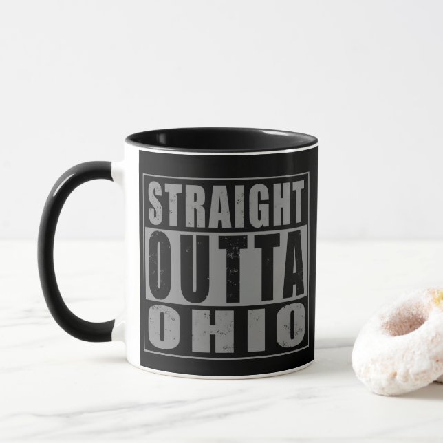 Rak Ohio Word Art Mugg (Med munk)