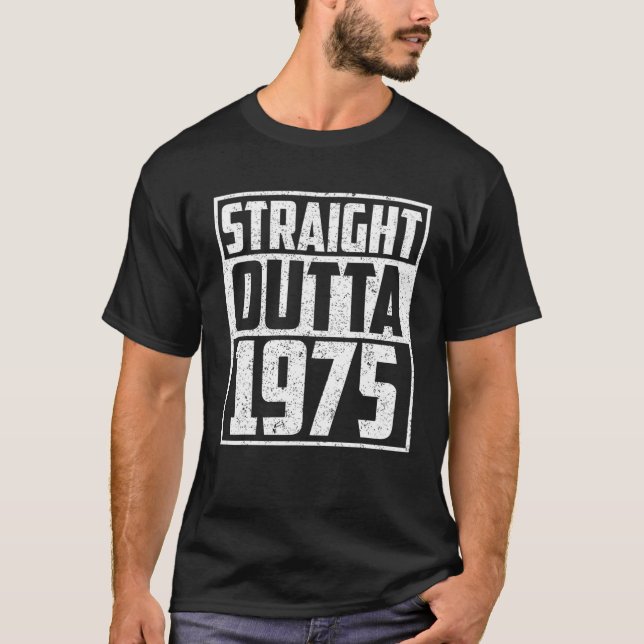 Rak Outta 1975 46 år gammal 46:e födelsedag Vin T Shirt (Framsida)
