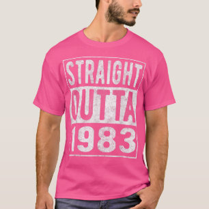 Rak Outta 1983, Roligt Distress Born 1983 Birt T Shirt