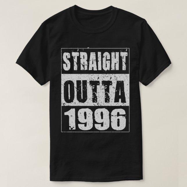Rak Outta 1996 Lönngåvor för 25 år T Shirt (Design framsida)