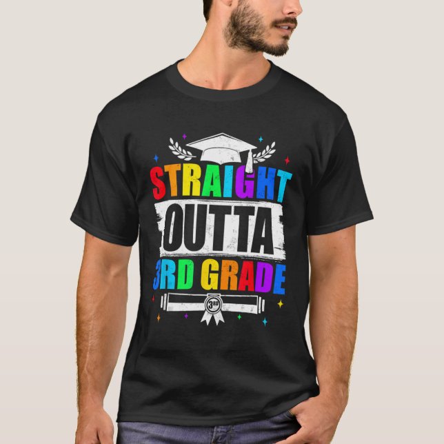 Rak Outta 3:e Klass Studenten-graderad Kid T Shirt (Framsida)