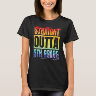 Rak Outta 5:e Klass klass 2023 Studenten Fif T Shirt