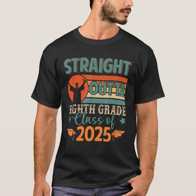 Rak Outta 8th Klass, klass 2025 8th Klass G T Shirt (Framsida)