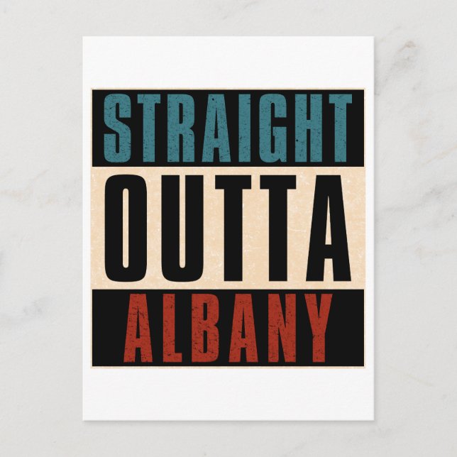 Rak Outta Albany New York NY Vykort (Framsida)