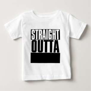 RAK OUTTA-ANPASSNINGSBAR DIN FÖR TEXT UTSLAGSPLAT T-SHIRT