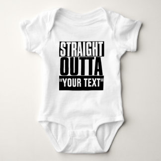 RAK OUTTA ANPASSNINGSBAR "DITT TEXTER" T SHIRT