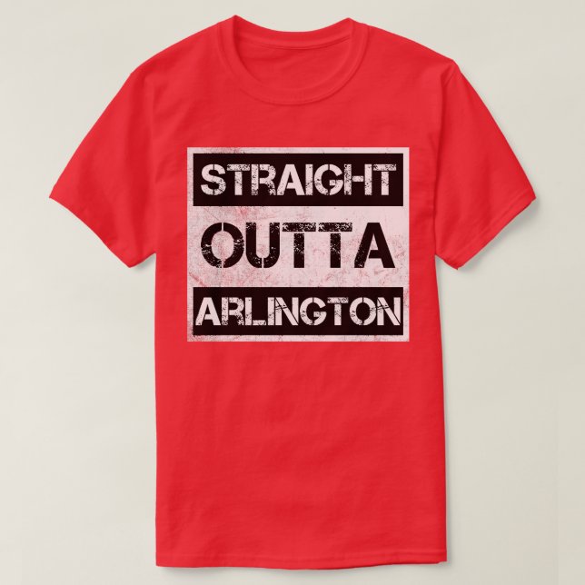 Rak Outta Arlington Texas Vintage Distress T Shirt (Design framsida)