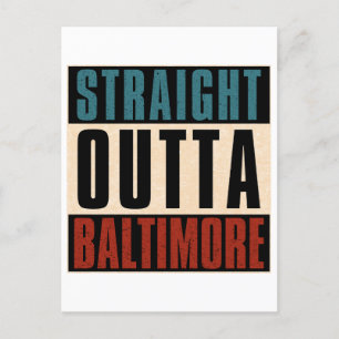 Rak Outta Baltimore Maryland MD Helg Vykort