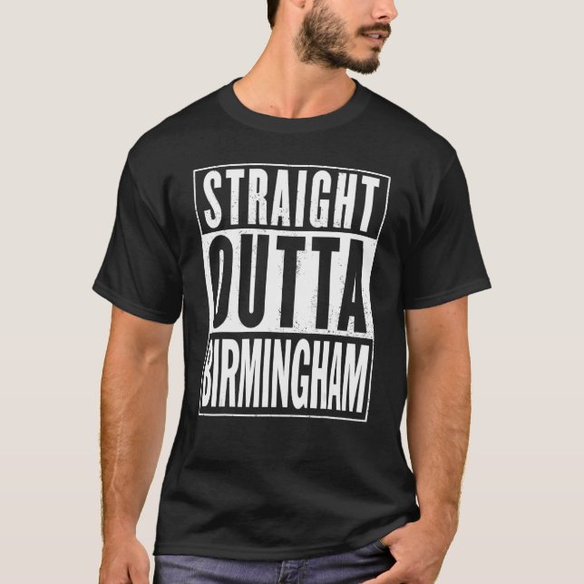 Rak Outta Birmingham Graphic T Shirt (Framsida)