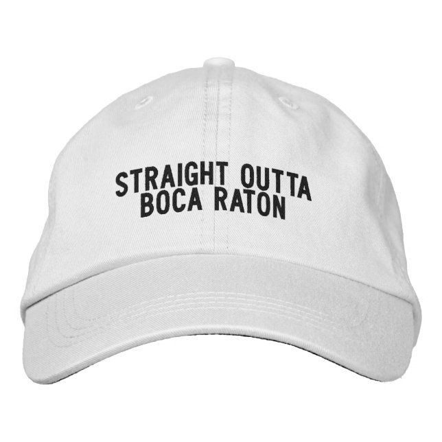 Rak Outta Boca Raton Florida Hat Broderad Keps (Framsida)