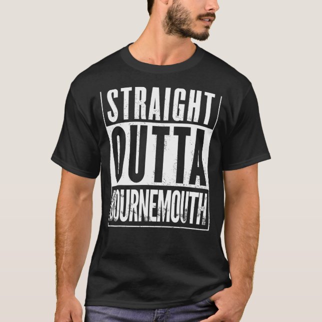 Rak Outta Bournemouth Graphic T Shirt (Framsida)