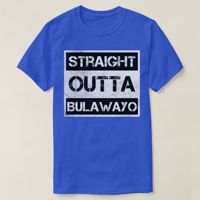 Rak Outta Bulawayo Zimbabwe Vintage Distresse T Shirt (Design framsida)