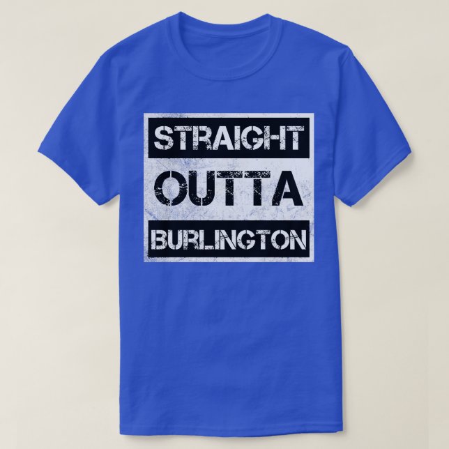 Rak Outta Burlington Vermont Vintage Distress T Shirt (Design framsida)