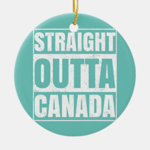 Rak Outta Canada Funny Canadian Manar Women Julgransprydnad Keramik
