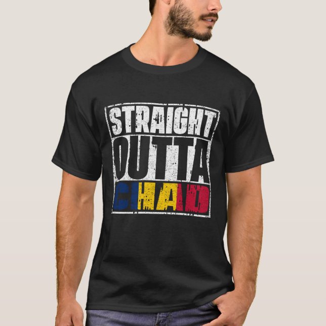 Rak Outta Chad Flagga T Shirt (Framsida)
