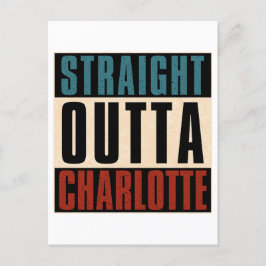 Rak Outta Charlotte North Carolina NC USA Helg Vykort