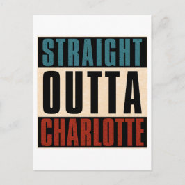 Rak Outta Charlotte North Carolina NC USA Helg Vykort